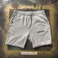capsule 002 fleece shorts - heather grey
