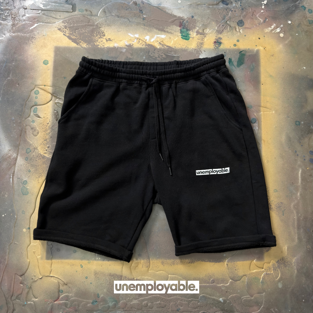 capsule 002 fleece shorts - black